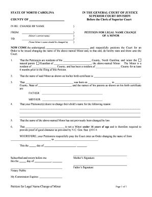 Film STATE of NORTH CAROLINA in the General Court of  Form