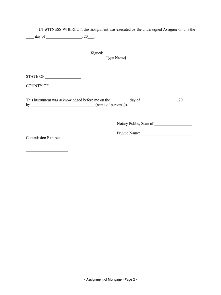 New Mexico Assignment of Mortgage by Individual Mortgage Holder  Form