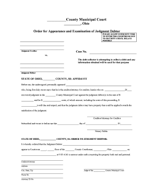 Collecting a Judgment Franklin County Small Claims Division  Form