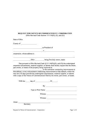 Ohio Notice of Commencement FormsDeeds Com
