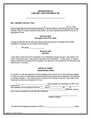 Ohio Revocation  Form