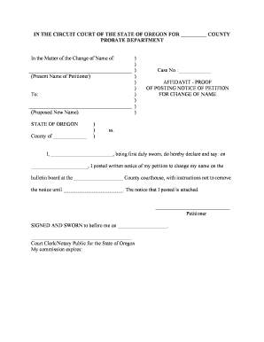 Oregon Circuit Court  Form
