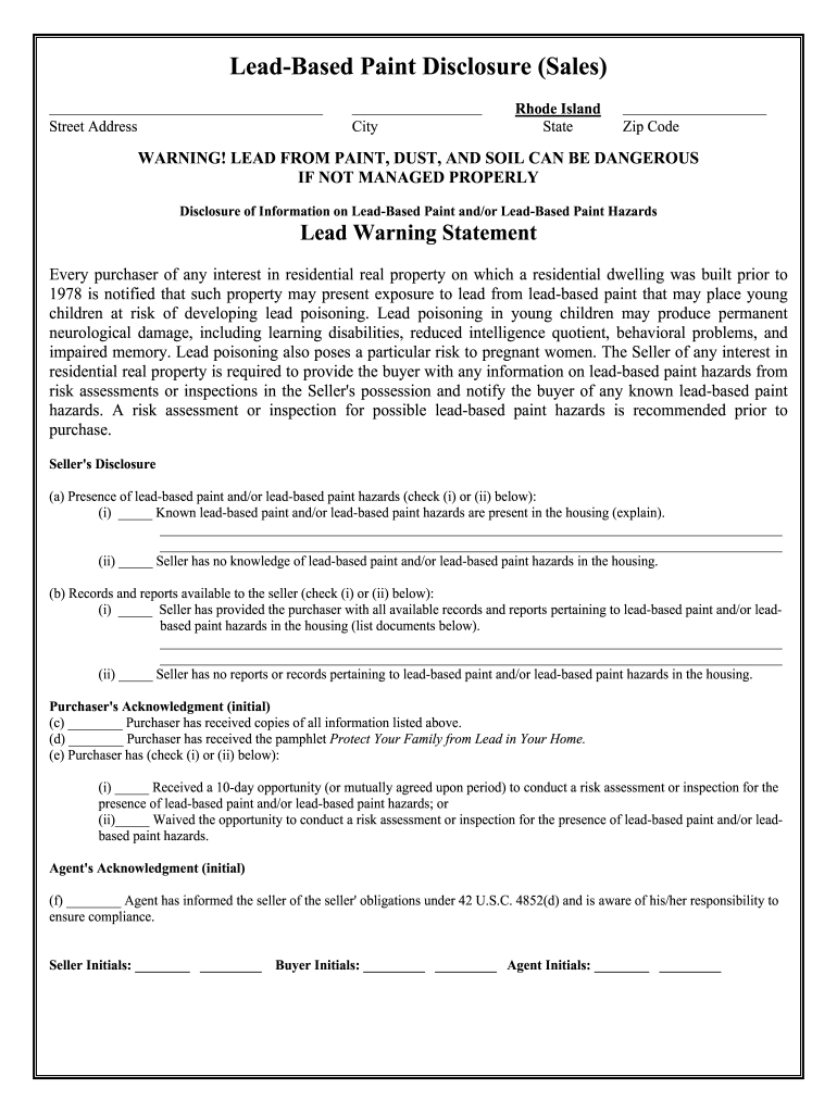 Fill and Sign the Residential Real Property is Required to Provide the Buyer with Any Information on Lead Based Paint Hazards from