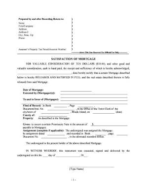 Rhode Island Mortgage Form