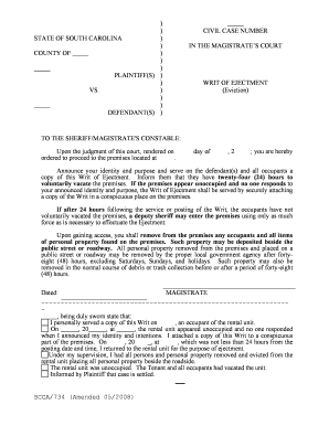 Ejectment  Form