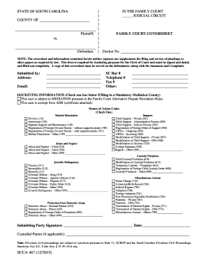 Family Court Sc  Form