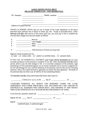 Tennessee Pay Rent  Form