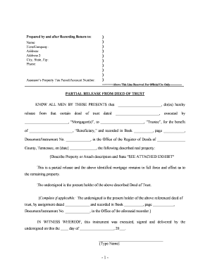 Release Deed Trust  Form