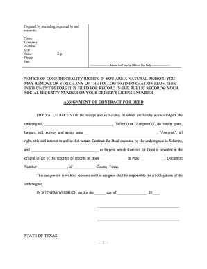 Assignment Contract  Form