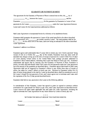 Payment Rent Form