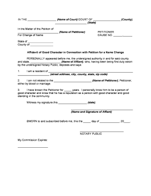 Petition Change Form