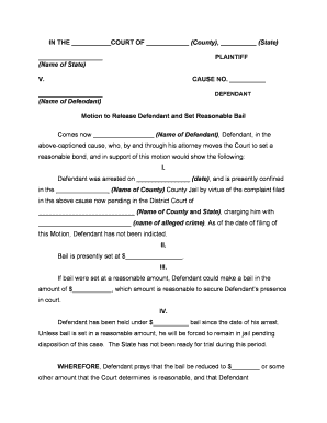 Release Bail  Form