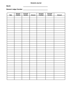 Sample General Journal  Form