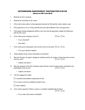 Using Form SS 8 to Apply for Worker Status Determination from the IRS