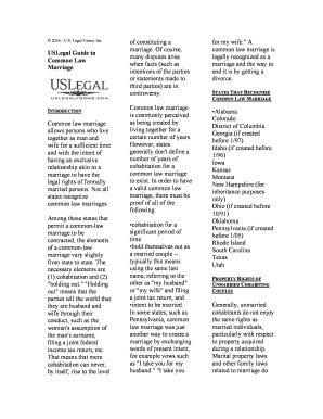 Fill and Sign the General Information Common Law Marriage Guides at Texas State 