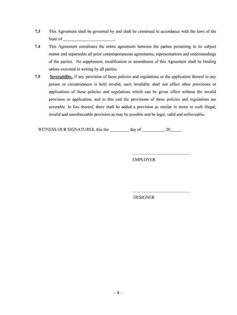 Design Agreement  Form