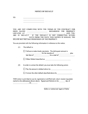 Virginia Default  Form