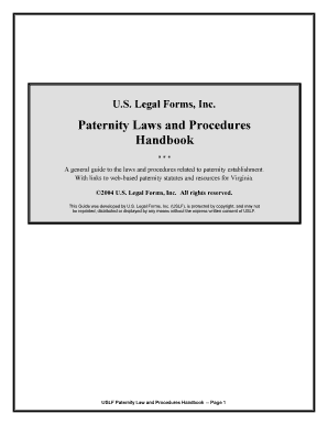 A General Guide to the Laws and Procedures Related to Paternity Establishment  Form