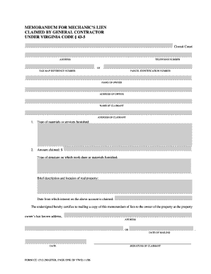 General Contractor  Form