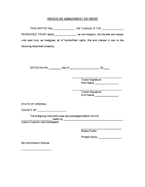 Va Notice Form