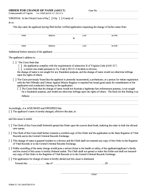 This Day Came the Applicant Having Filed Hisher Verified Application Requesting the Change of Hisher Name from  Form