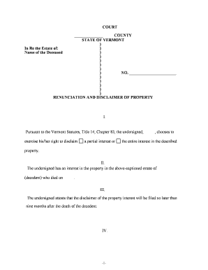 Estate Tax Vermont Department of Taxes  Form