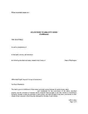 Fulfillment Deed  Form