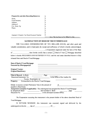 Washington Cancellation  Form