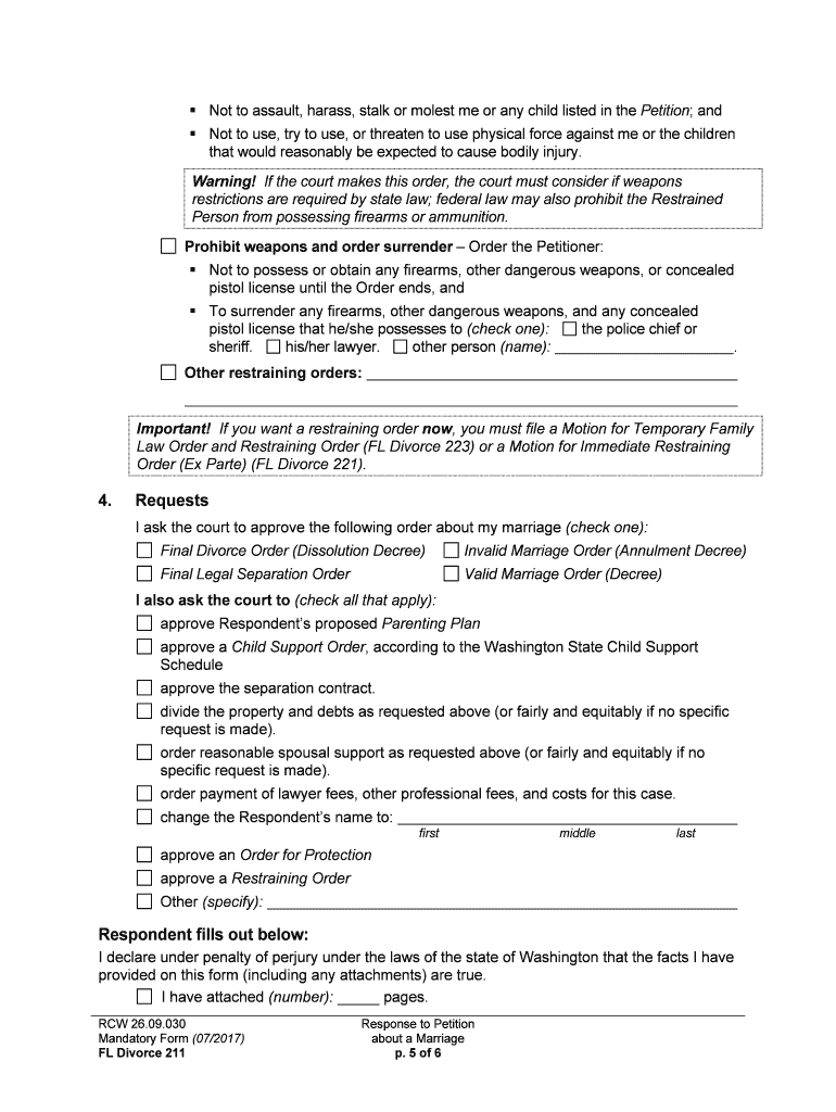 Response Marriage  Form