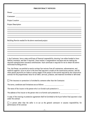 Wisconsin Renovation Contract for Contractor  Form