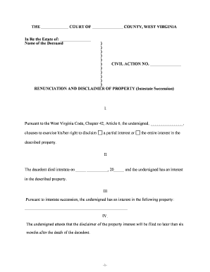 Wv Property  Form