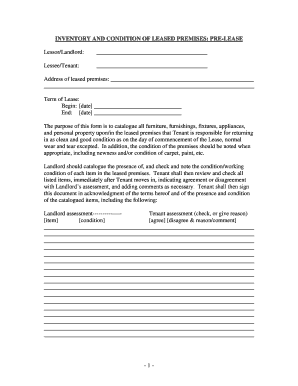 Alabama Inventory Form