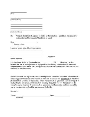 Letter Landlord  Form