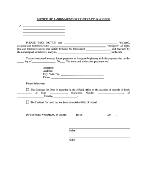 Colorado Assignment  Form