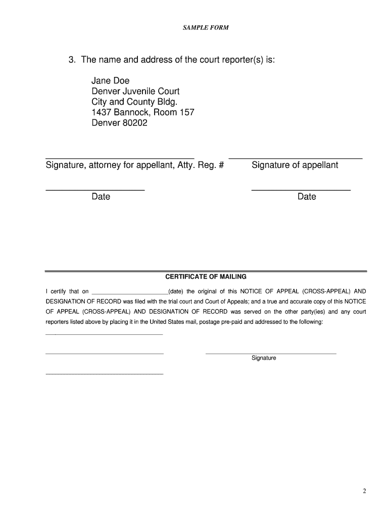 Sample Rule 3 4 NOA DOR Form 1 DOC