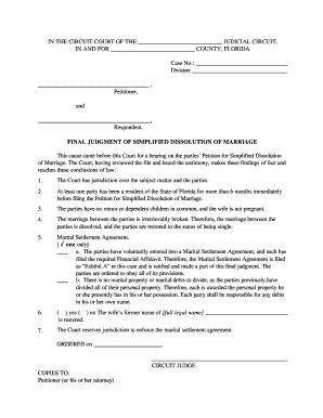 Forms for Pro Se Dissolution of Marriage in SeminoleEighteenth