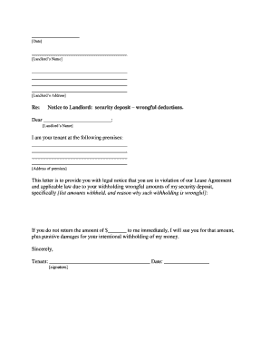 Kansas Letter from Tenant to Landlord Containing Notice of Wrongful Deductions from Security Deposit and Demand for Return  Form