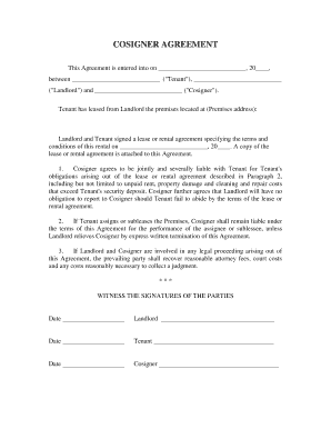 Lease Cosigner  Form