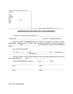 Mn Notice Form