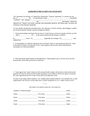 Payment Rent Form