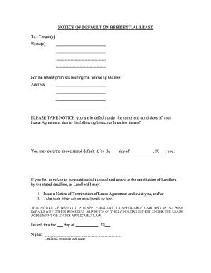 Ohio Notice Form