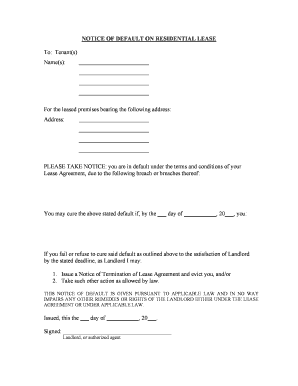 Texas Default  Form