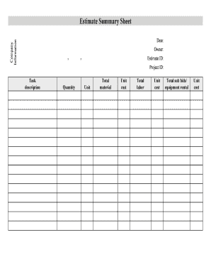 Construction Bid  Form