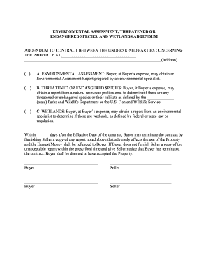 Environmental Assessment Addendum  Form