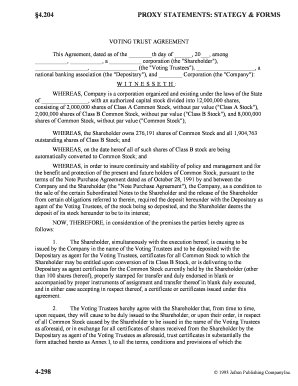 PROXY STATEMENTS STATEGY &amp; FORMS