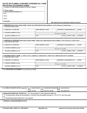 Florida Florida UCC1 Financing Statement Updated 12 01  Form