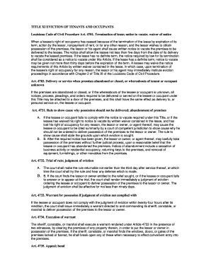 CCP 4701 Termination of Lease; Notice to Vacate; Waiver Justia Law  Form