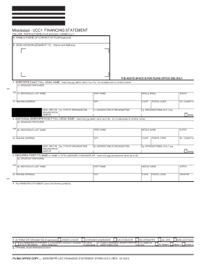 Ucc1 Financing Statement Form