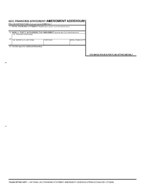 Instructions for National UCC Financing Statement AMENDMENT Addendum Form UCC3Ad
