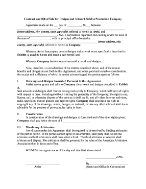 Bill Sale Company  Form